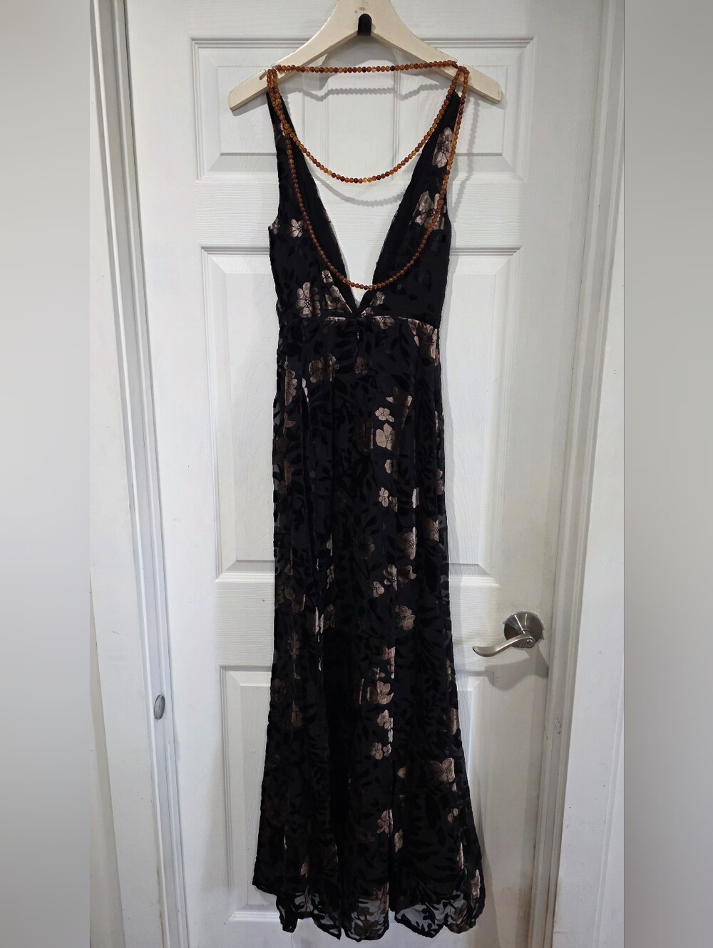 Reformation Hugo Moody Burnout Velvet Dress - Picture 5 of 11